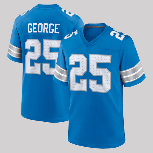 Jessica Vosk Detroit Lions Allan George Blue Jersey   theclothingtribe