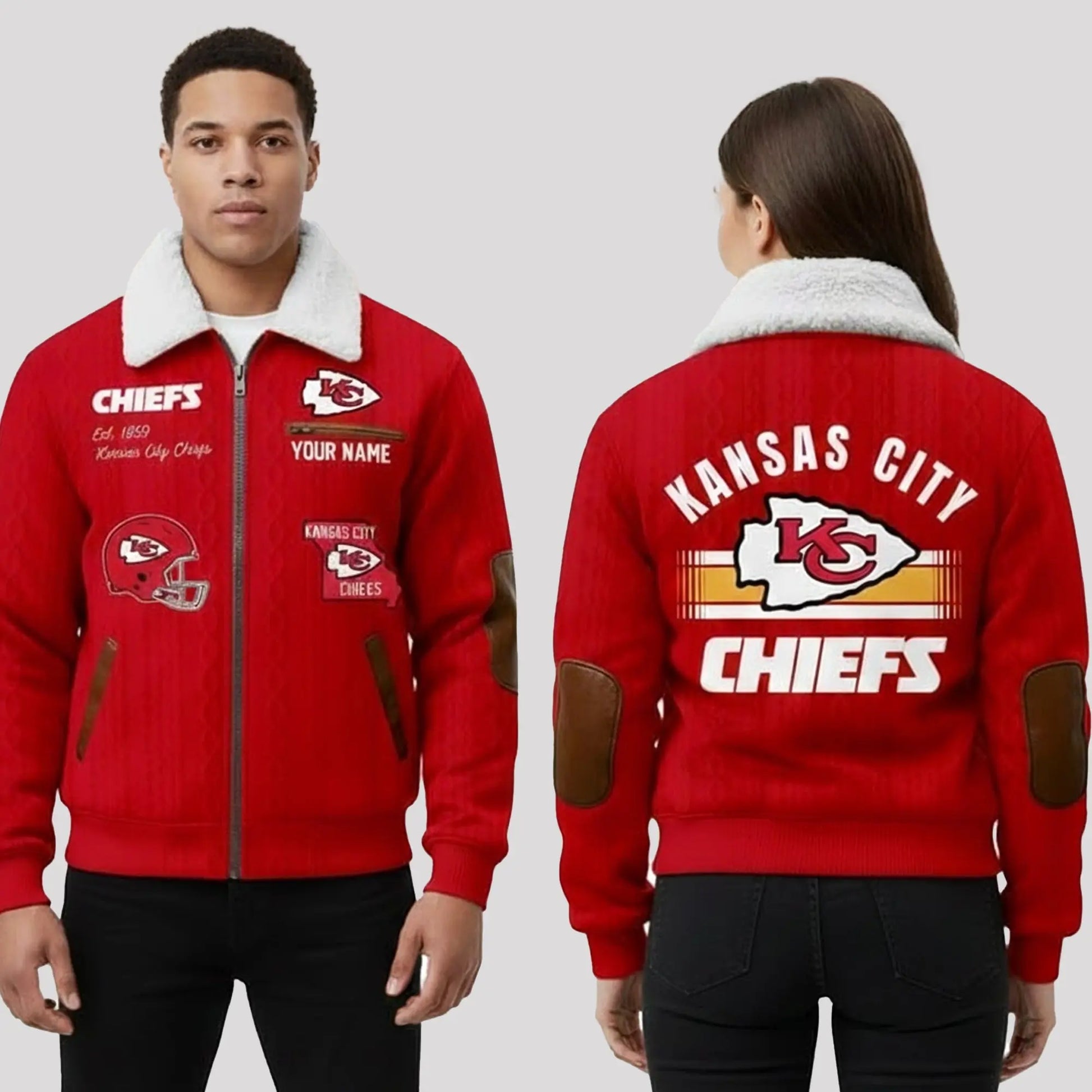 KC Chiefs Est 1959 Winter Fleece Jacket   theclothingtribe