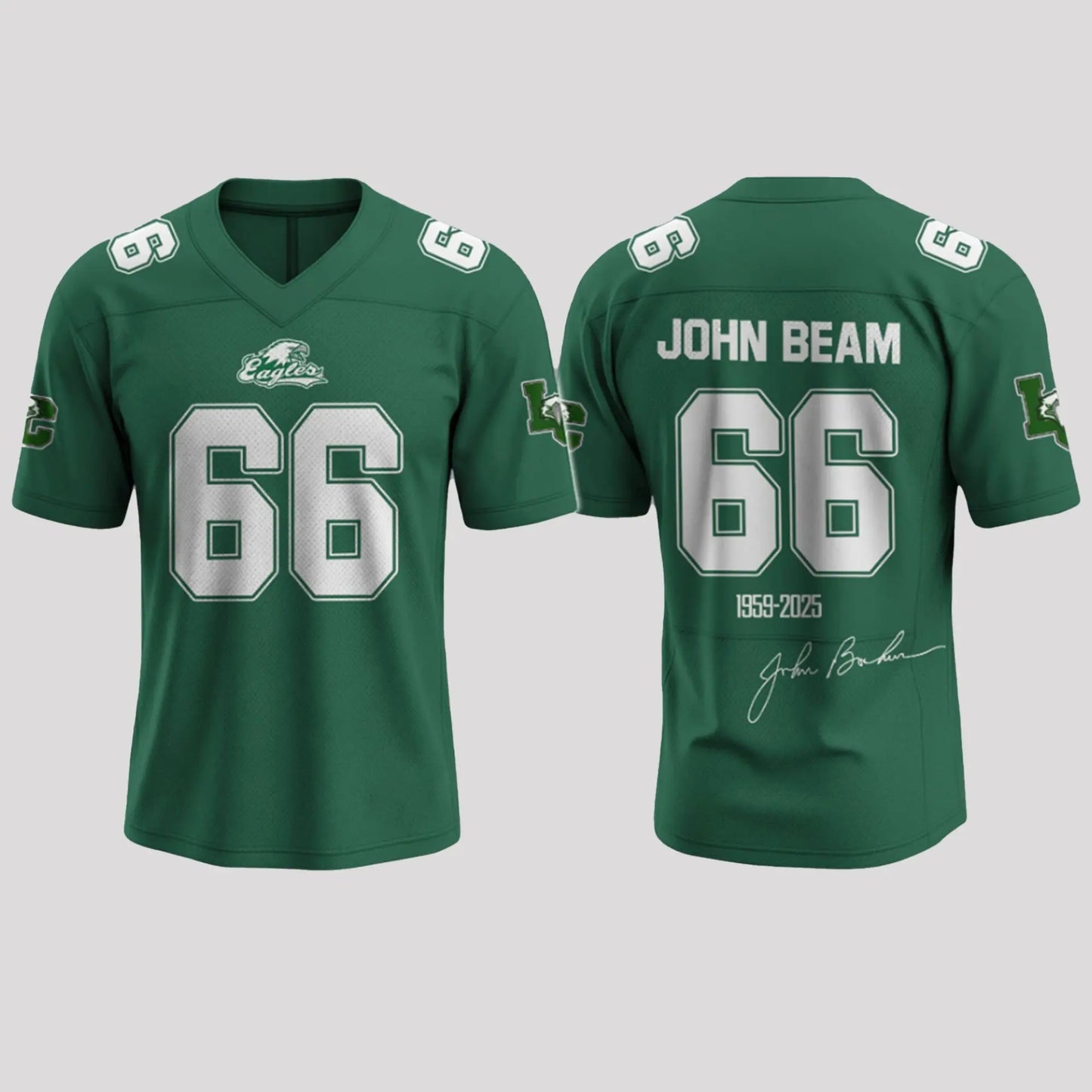 Laney College Eagles Coach John Beam Tribute 66 Signature Jersey theclothingtribe