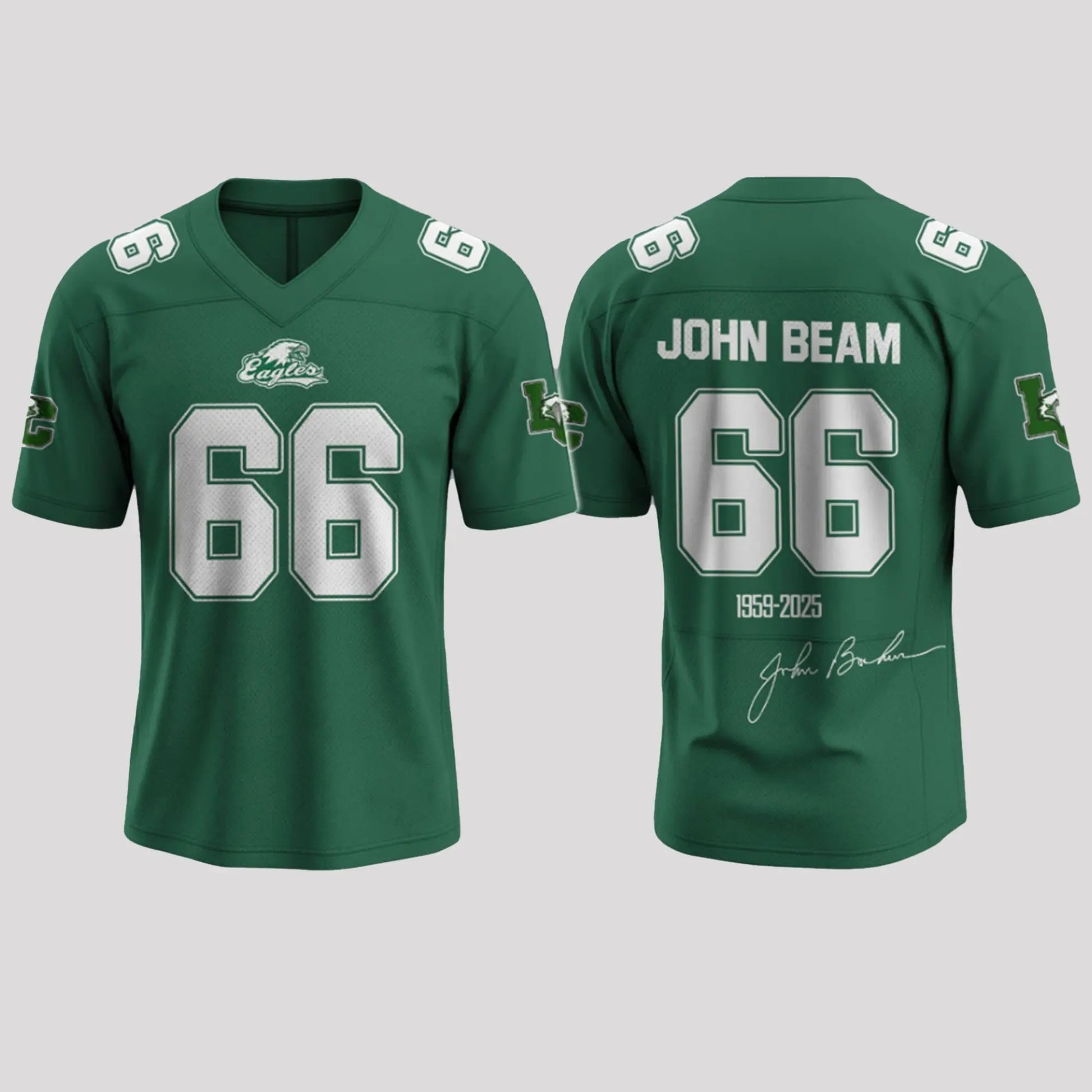Laney College Eagles Coach John Beam Tribute 66 Signature Jersey theclothingtribe
