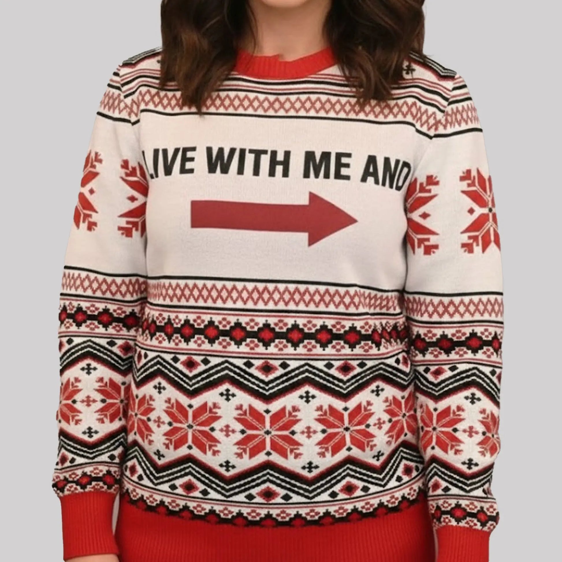 Live With Me And Christmas Ugly Sweater   theclothingtribe