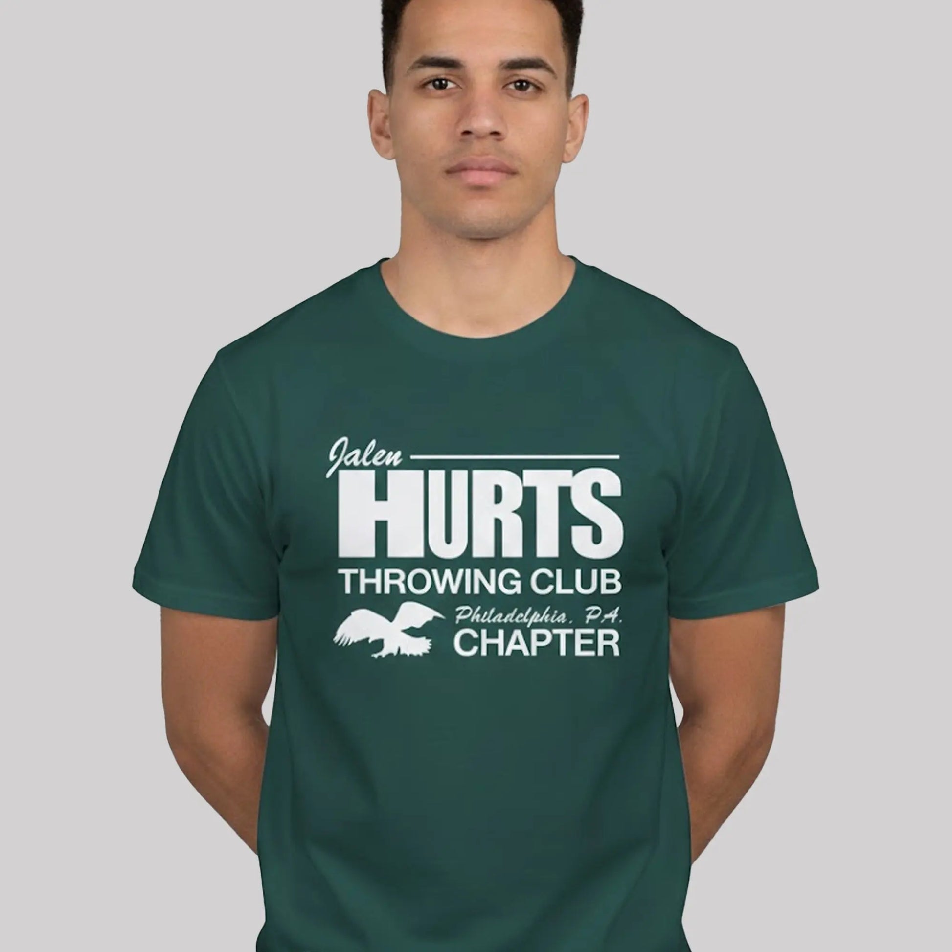 Max Dolente Jalen Hurts Throwing Club Philadelphia Eagles Chapter Shirt   theclothingtribe