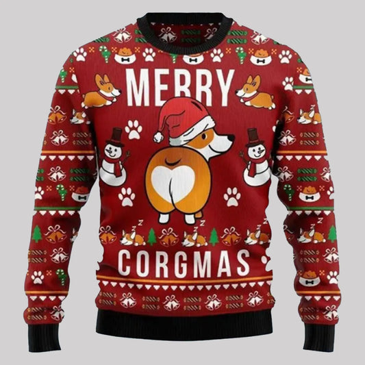 Merry Corgmas Corgi Ugly Sweater Christmas   theclothingtribe