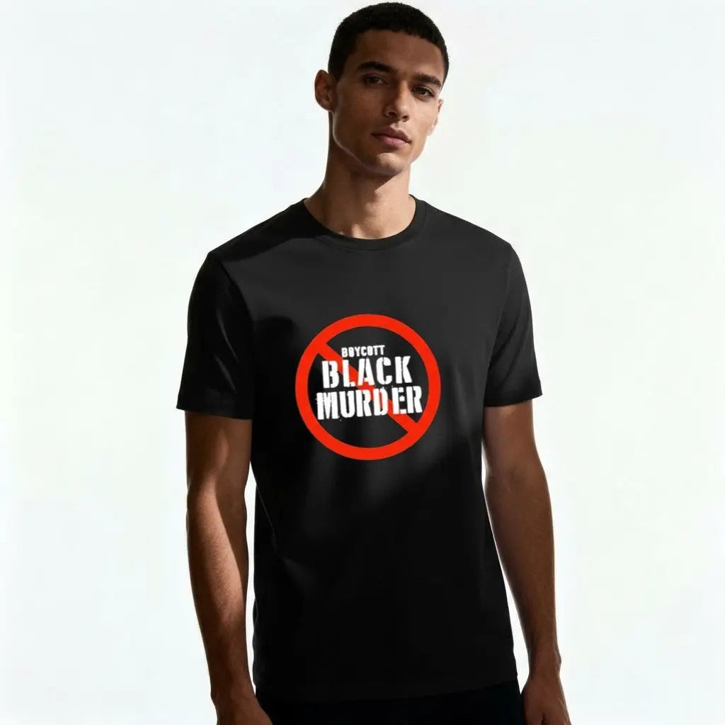 Mysonne Linen Boycott Black Murder Shirt   theclothingtribe