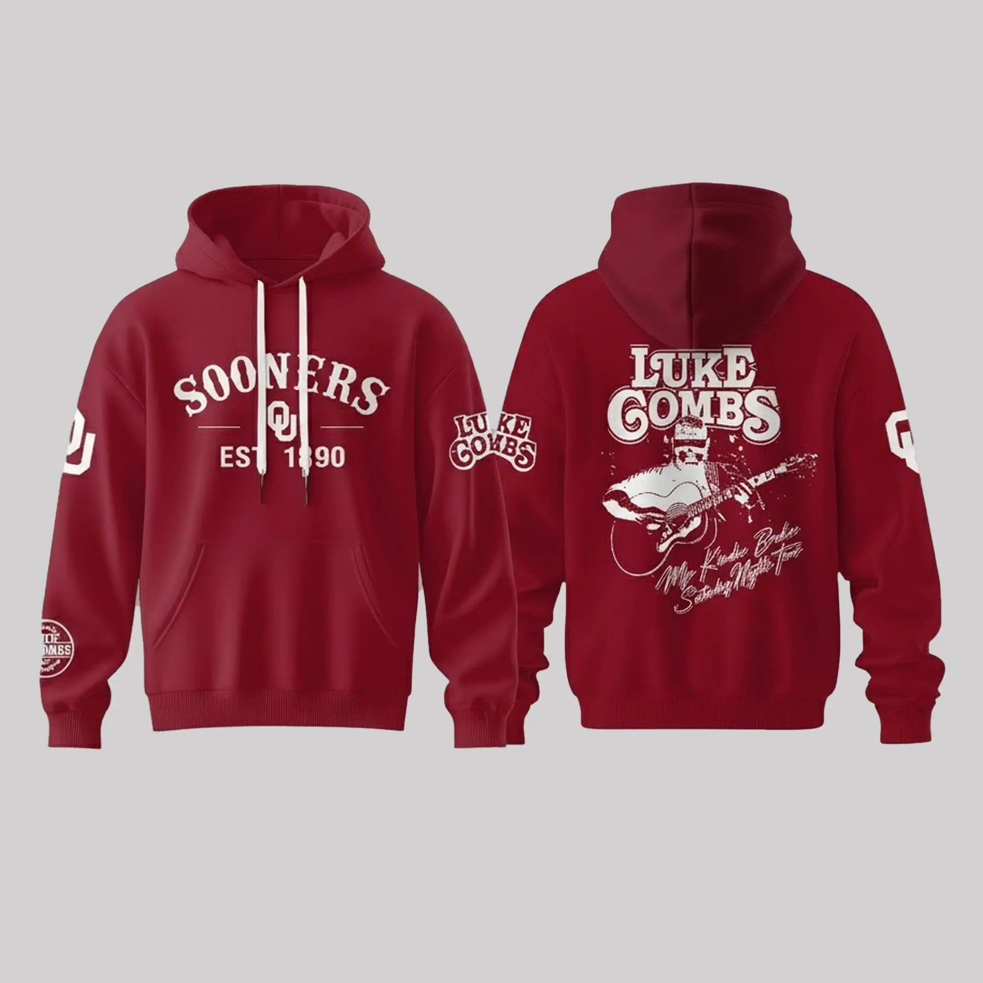 2025 Oklahoma Sooners x Luke Combs EST 1890 Hoodie theclothingtribe