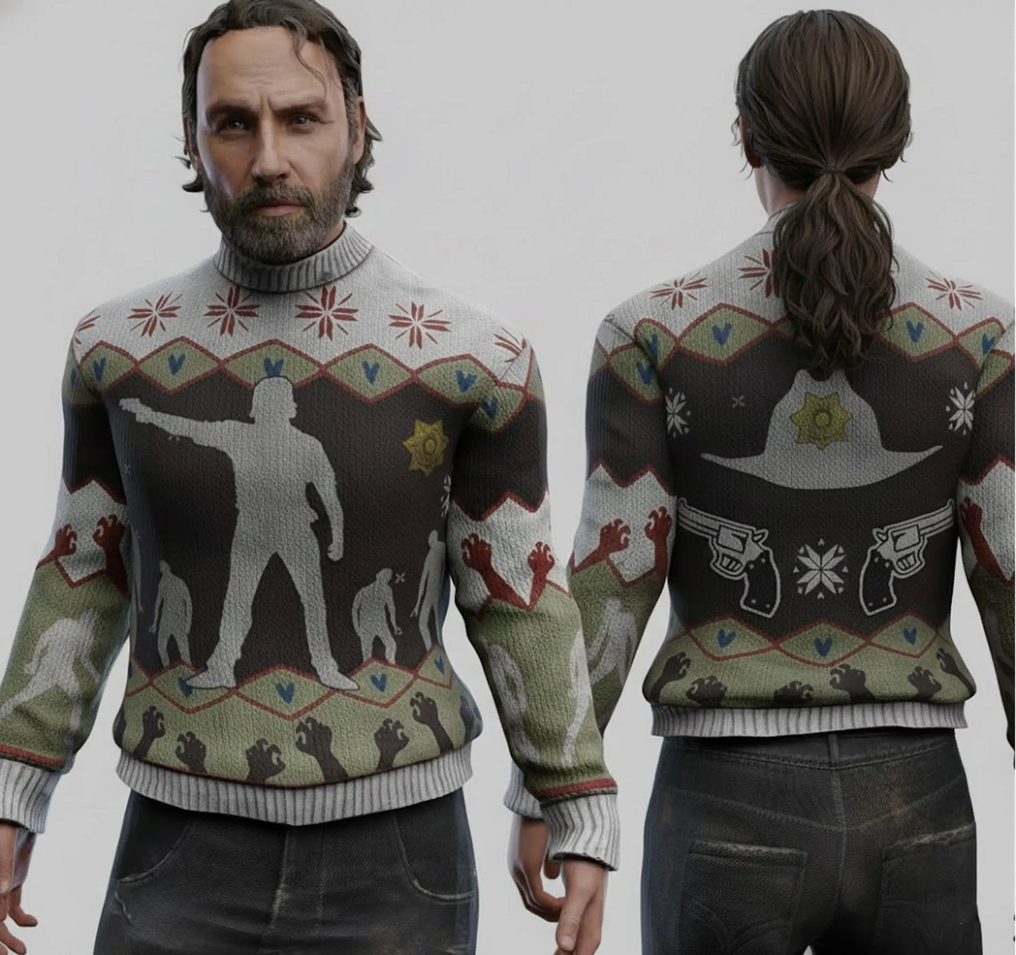 Rick Grimes The Walking Dead Ugly Sweater   theclothingtribe