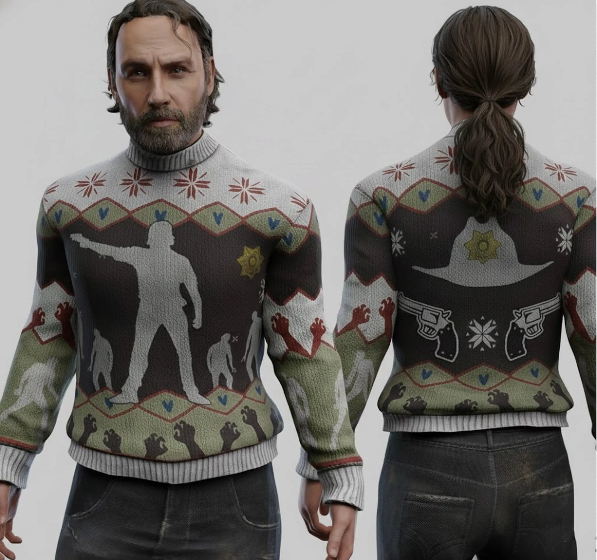 Rick Grimes The Walking Dead Ugly Sweater   theclothingtribe