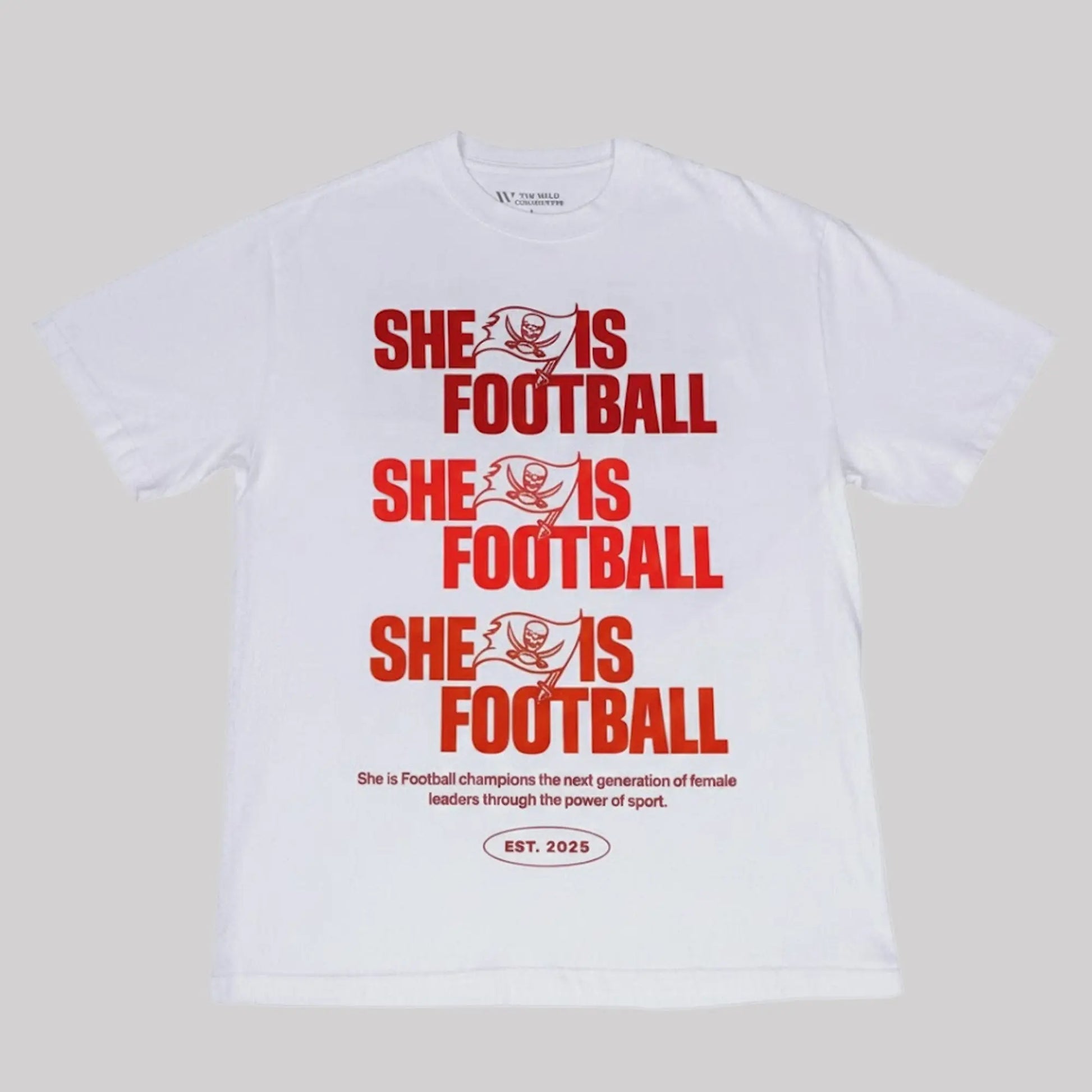 Tampa Bay Buccaneers She Is Football EST 2025 Shirt   theclothingtribe