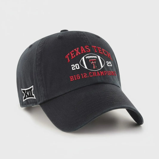 Texas Tech Red Raiders 2025 Big 12 Champions Hat   theclothingtribe