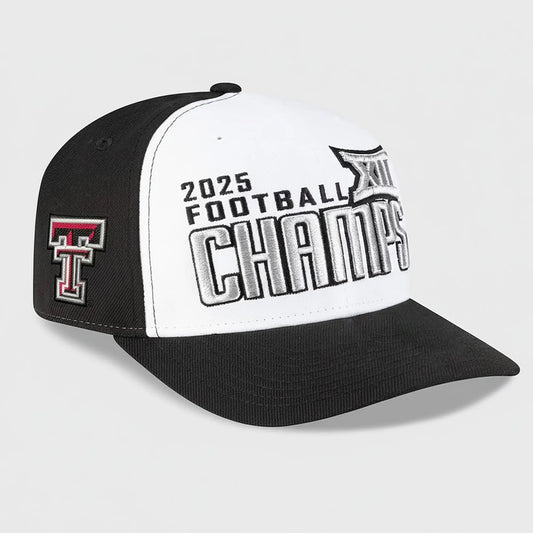 Texas Tech Red Raiders Big 12 2025 Football Champs Hat   theclothingtribe