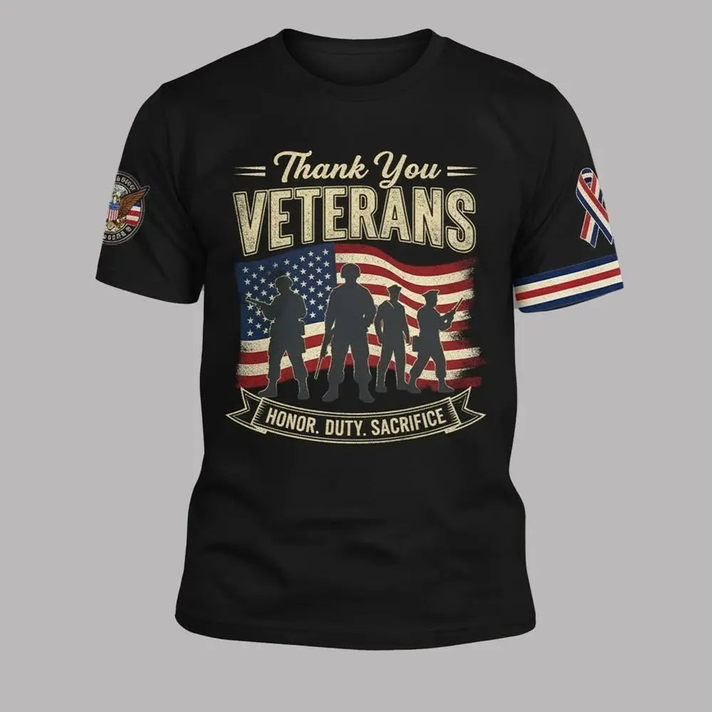 Thank You Veterans Honor Duty Sacrifice Shirt theclothingtribe