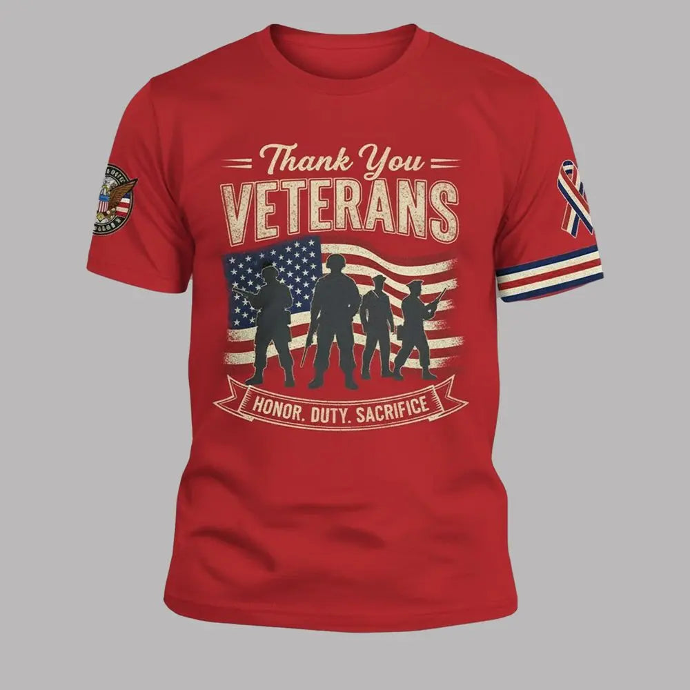 Thank You Veterans Honor Duty Sacrifice Shirt theclothingtribe