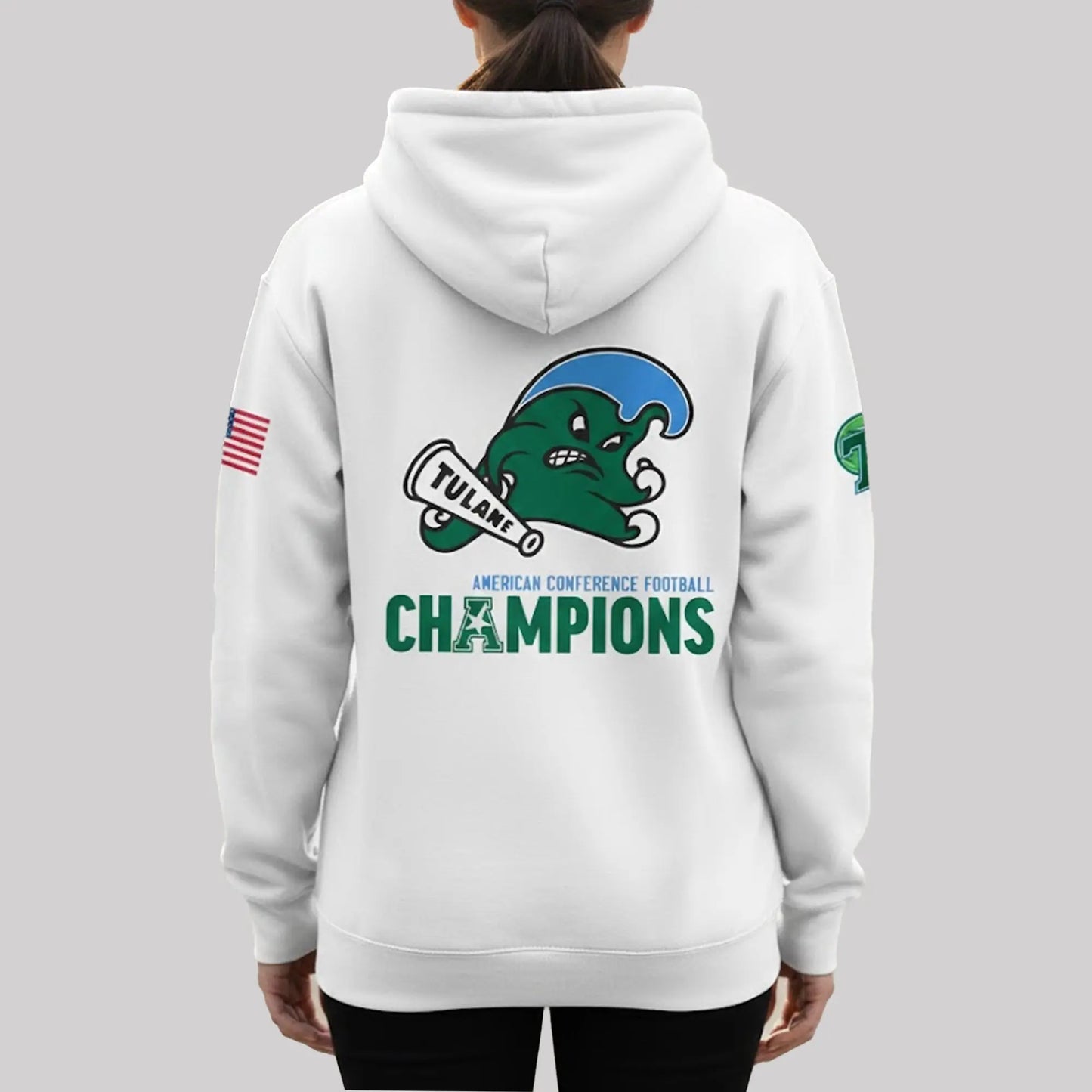 Tulane 2025 American Conference Football Champions Hoodie   theclothingtribe
