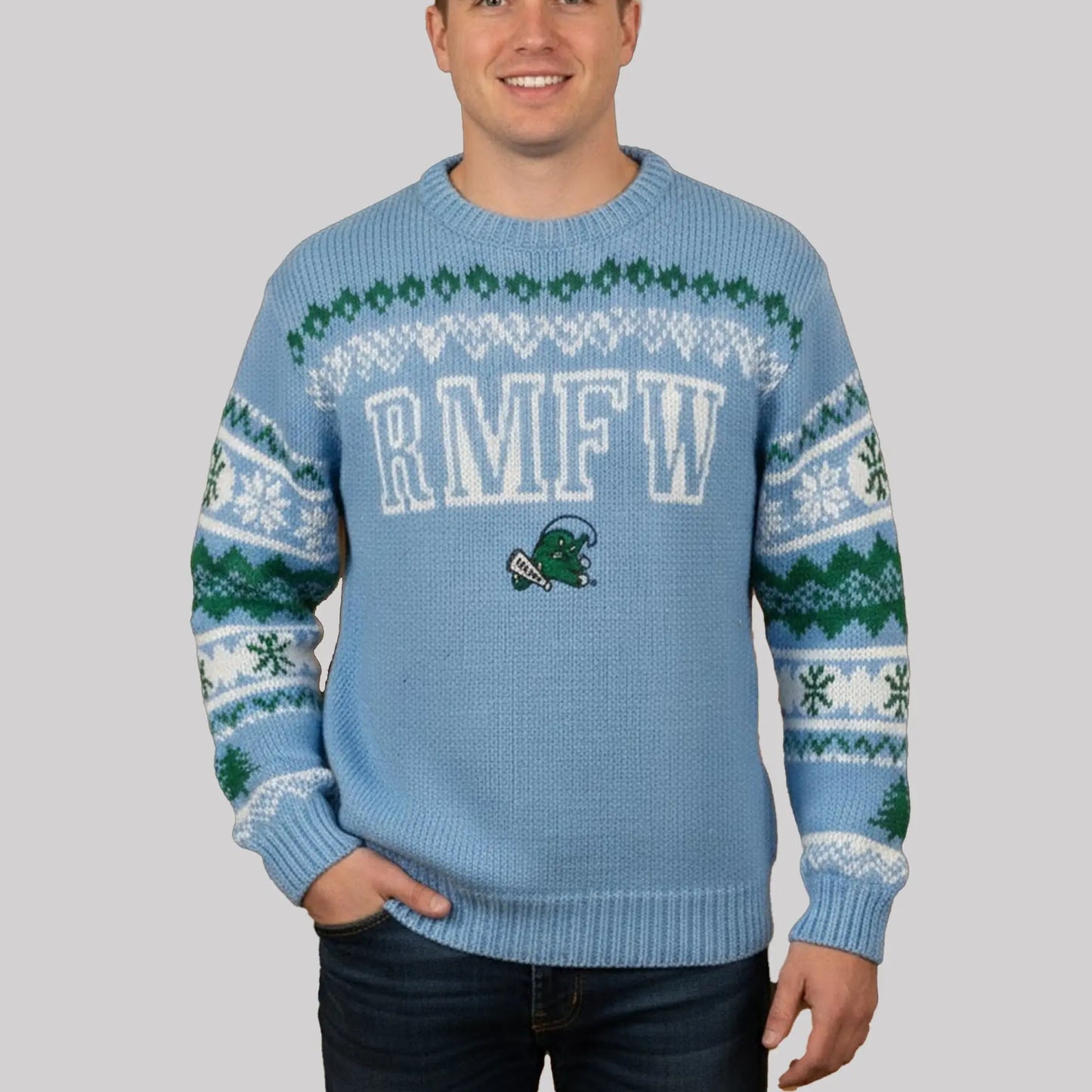 Tulane Coach Jon Sumrall RMFW Ugly Sweater   theclothingtribe