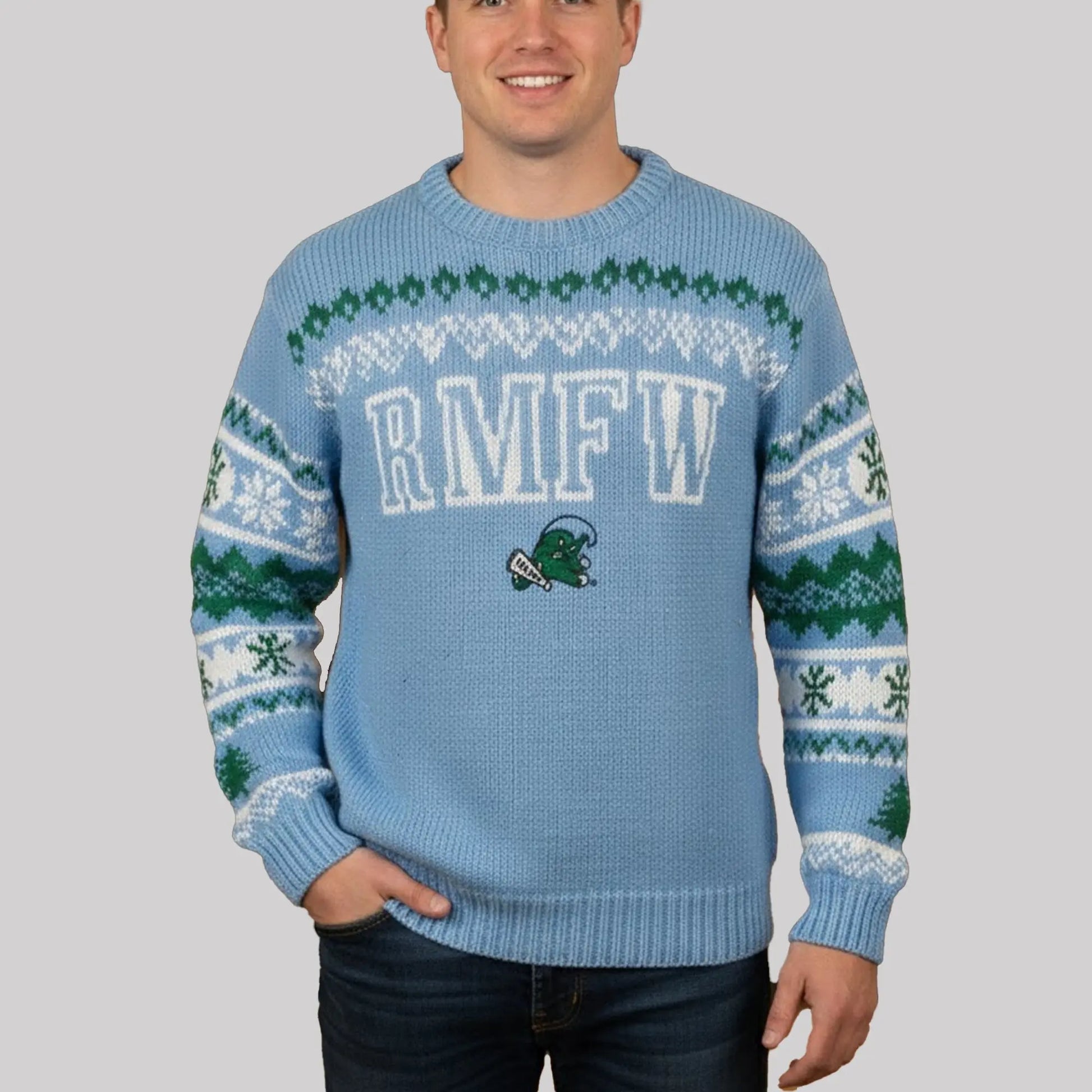 Tulane Coach Jon Sumrall RMFW Ugly Sweater   theclothingtribe