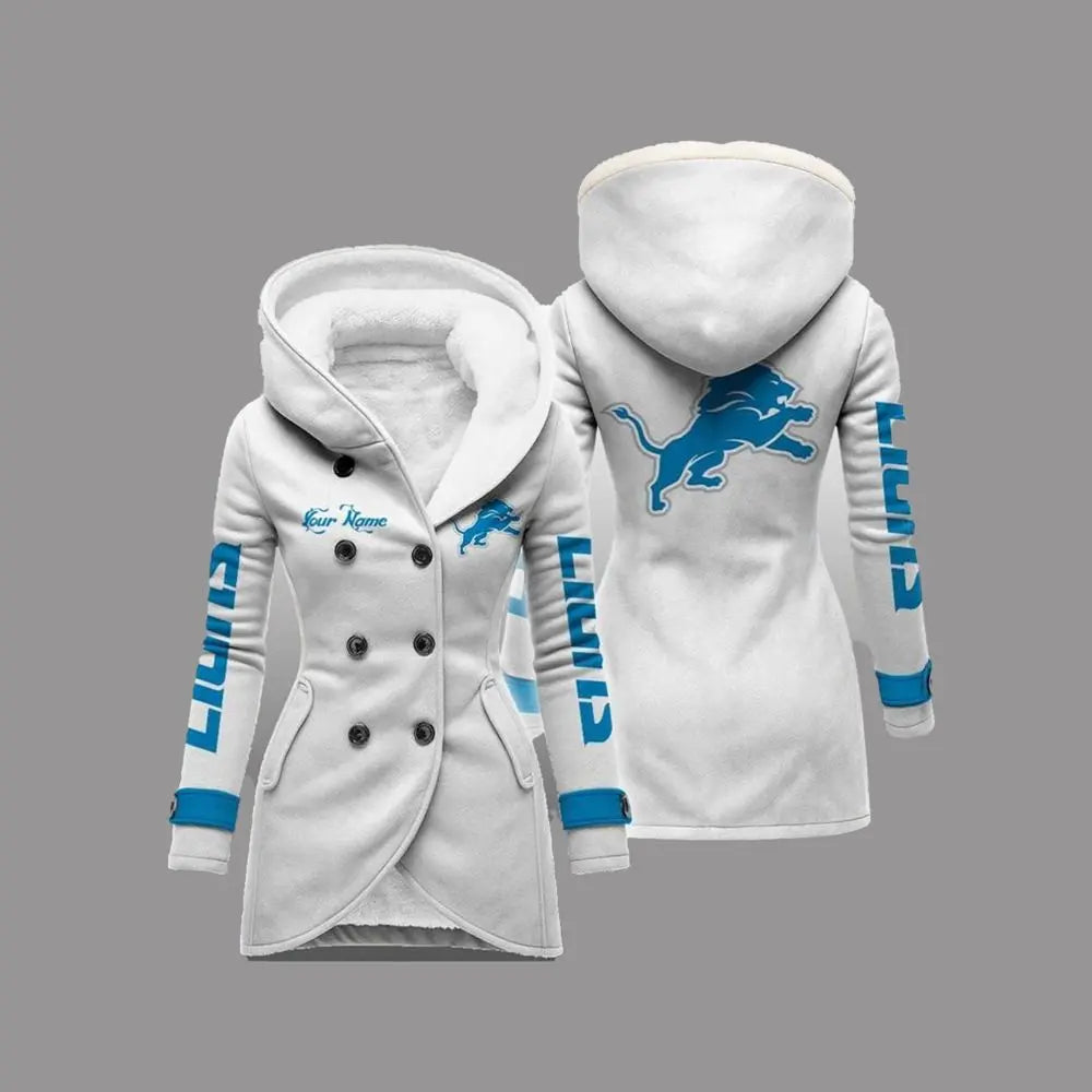 2025 Lions Long Hooded Fleece Jacket theclothingtribe