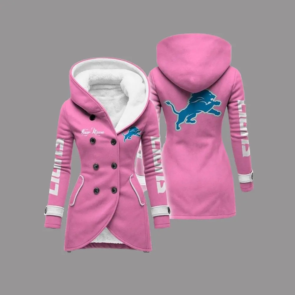 2025 Lions Long Hooded Fleece Jacket theclothingtribe