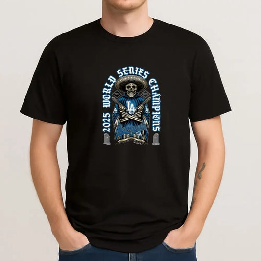 LA Dodgers Back 2 Back World Series Champions Skullcap Shirt theclothingtribe