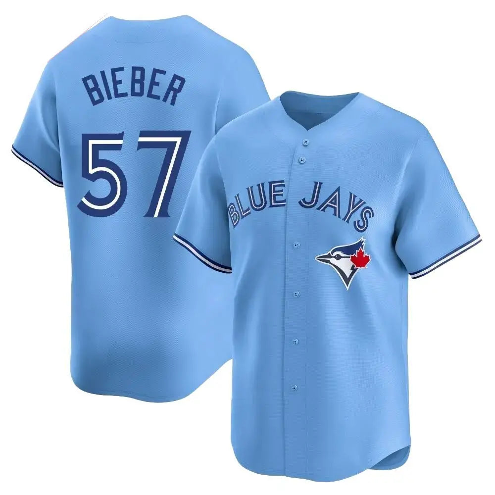 2025 Toronto Blue Jays Justin Bieber Shane Bieber Jersey theclothingtribe